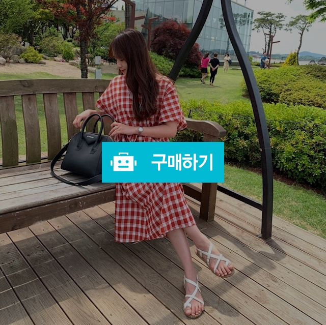체크 스트랩 반팔 롱원피스 / 코코블룸 / 디비디비 / 구매하기 / 특가할인