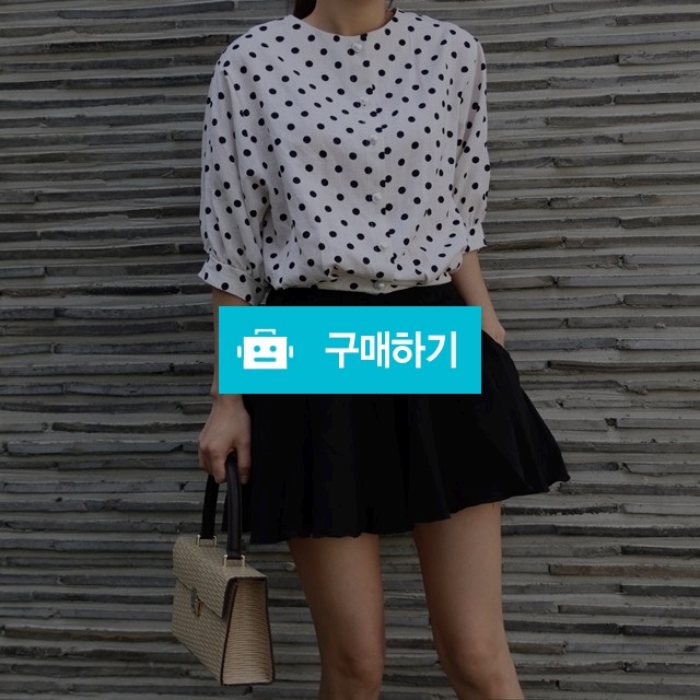 진주 라운드 반팔 도트 블라우스 / 옹드로이님의 스토어 / 디비디비 / 구매하기 / 특가할인