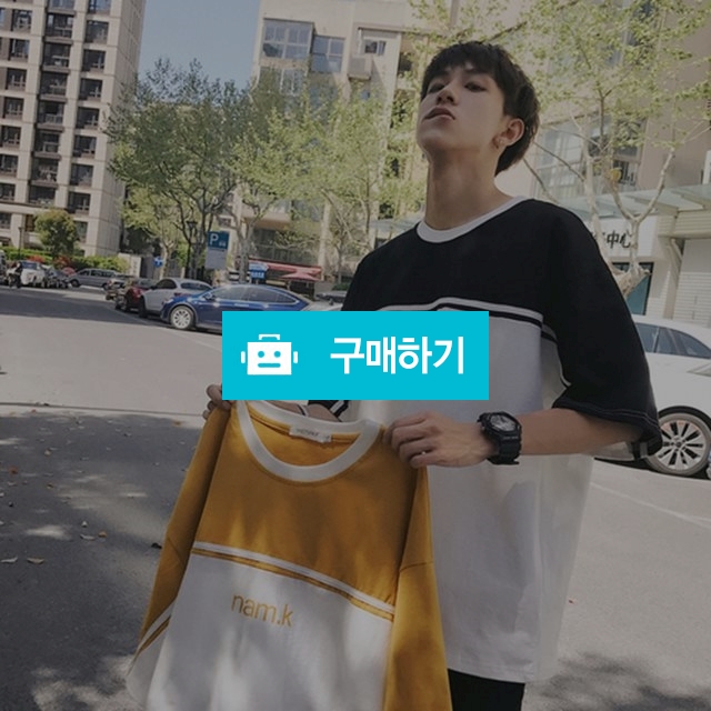[AA067] 배색 라운드 티셔츠 / 더퍼니잇 / 디비디비 / 구매하기 / 특가할인