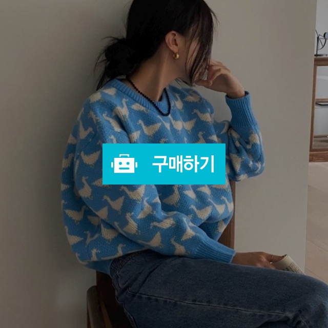 오리 프린팅 자가드 니트(3color) / 블레코드 / 디비디비 / 구매하기 / 특가할인