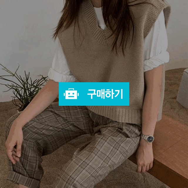 꼼꼼짜임 V넥 니트베스트 / 홀리그라운드 holyground / 디비디비 / 구매하기 / 특가할인
