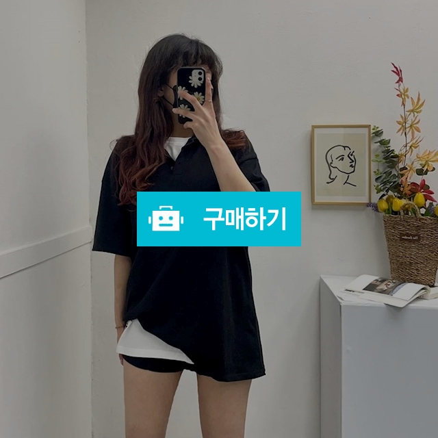 남녀공용 루즈핏 포켓 카라 반팔 티셔츠 / 민클로즈 / 디비디비 / 구매하기 / 특가할인