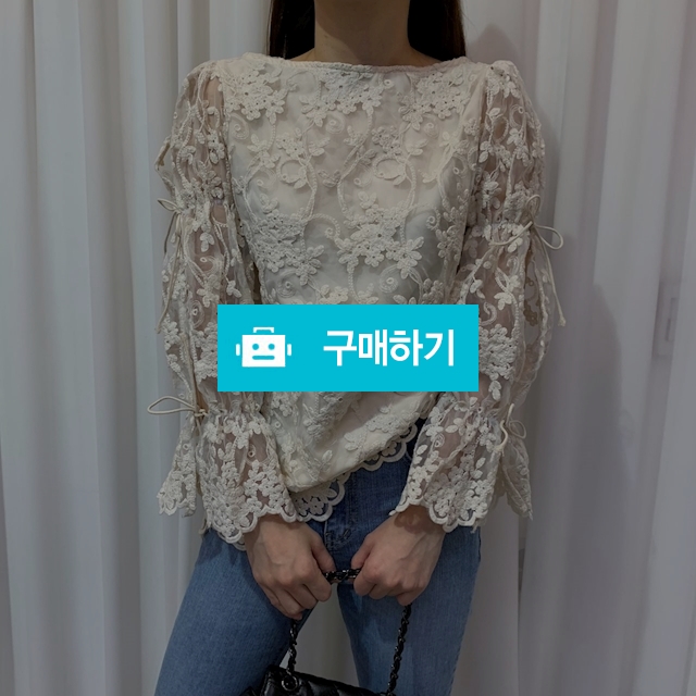 플라워 자수 시스루 블라우스 / 프렌제이 / 디비디비 / 구매하기 / 특가할인