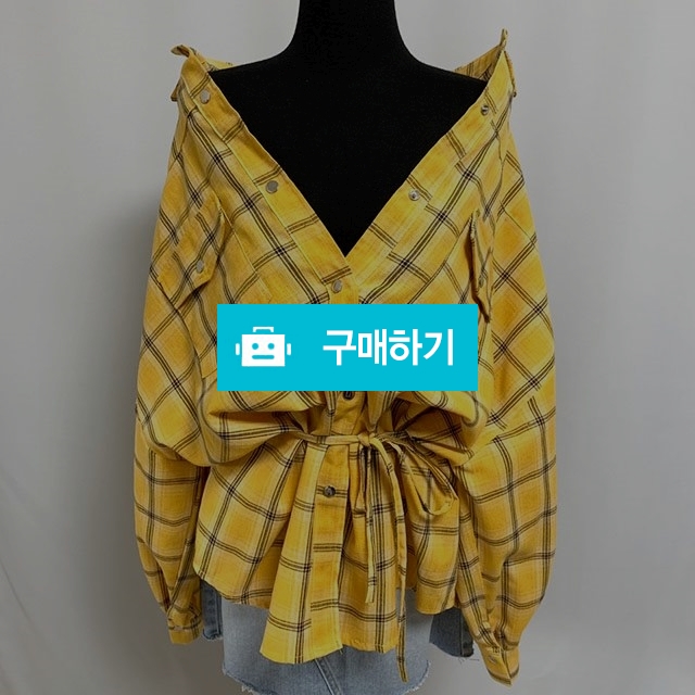 스트랩 단추 체크 롱남방 / 제이렌느님의 스토어 / 디비디비 / 구매하기 / 특가할인