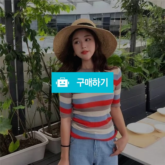 스트라이프 7부반팔 / 여성쇼핑몰 이즈굿 / 디비디비 / 구매하기 / 특가할인