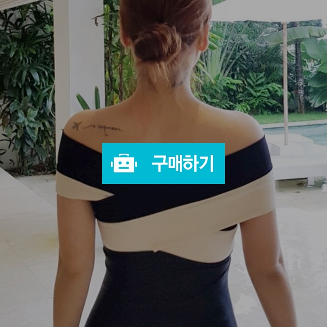 배색 오프숄더 원피스 수영복 / 라비융 RaviYung / 디비디비 / 구매하기 / 특가할인