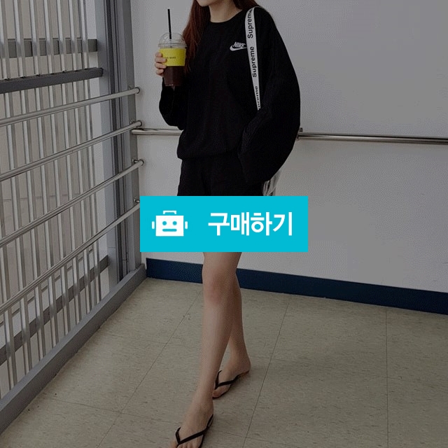 로고 맨투맨+반바지 세트 / 루나래빗 / 디비디비 / 구매하기 / 특가할인