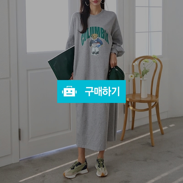 여성 데일리 롱 원피스 곰돌이 그래픽 레터링 / 도도해닷컴 / 디비디비 / 구매하기 / 특가할인