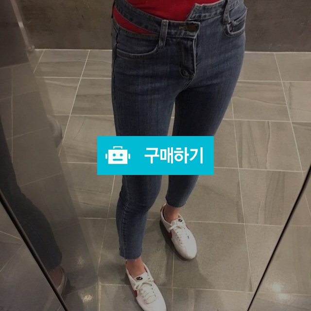 허리 언발 트임 슬라브 스키니 9부 데님 팬츠 / 라벨르스타일 / 디비디비 / 구매하기 / 특가할인