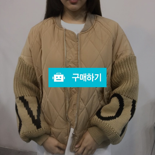 니트 배색 퀄팅 패딩 점퍼 / 김체리님의 스토어 / 디비디비 / 구매하기 / 특가할인