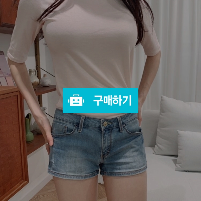 라운드 슬림 무지 5부 반팔티셔츠 / De Soir 드수아 / 디비디비 / 구매하기 / 특가할인