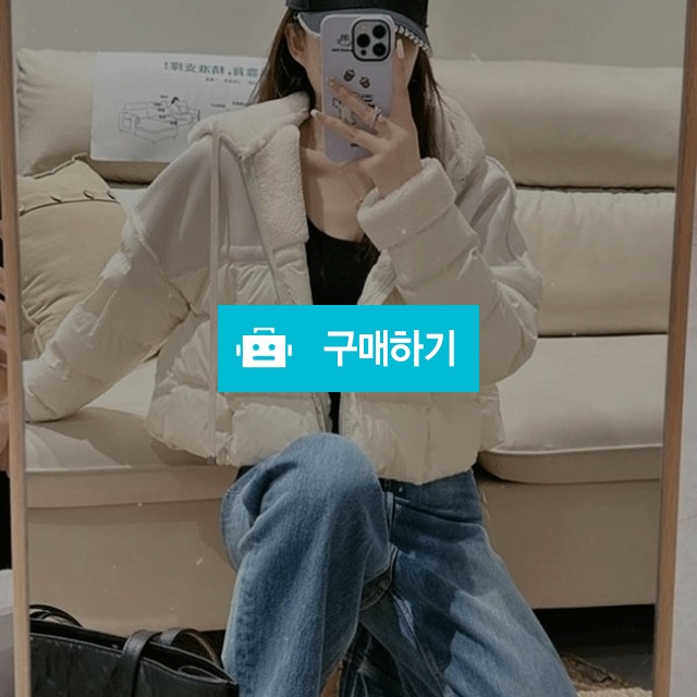 오리털100%다운배색무스탕패딩 / 모어클로딩 / 디비디비 / 구매하기 / 특가할인