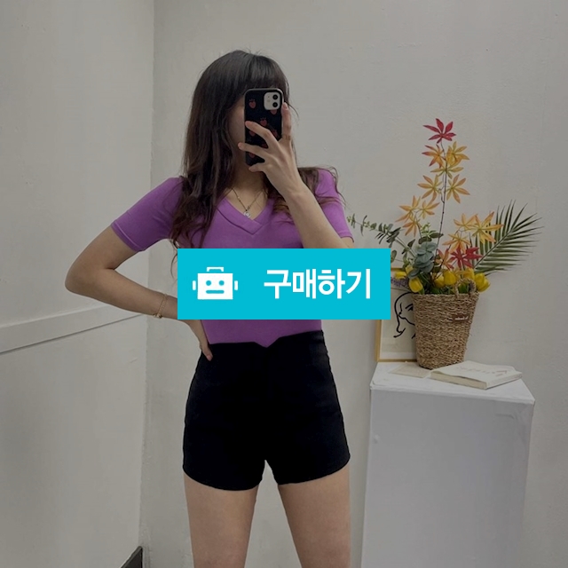쫀쫀 스판 브이넥 레이온 반팔티 / 민클로즈 / 디비디비 / 구매하기 / 특가할인