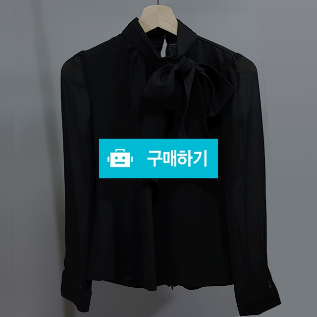 하이넥 어깨 리본 블랙 시스루 블라우스 / 오드리옷짱 / 디비디비 / 구매하기 / 특가할인