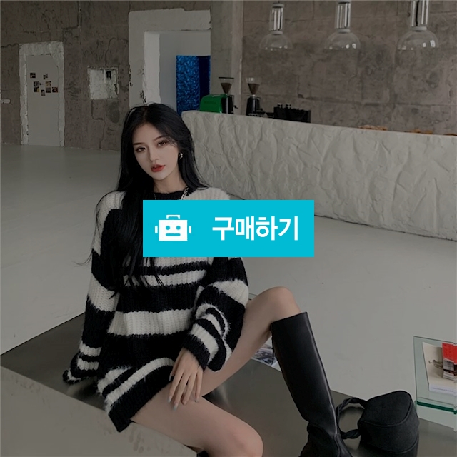 루즈핏 스트라이프 니트 / 블루라펠님의 스토어 / 디비디비 / 구매하기 / 특가할인