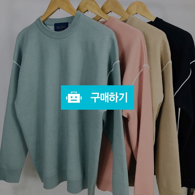 라인 라운드 니트 (4color) / 트레모르 / 디비디비 / 구매하기 / 특가할인