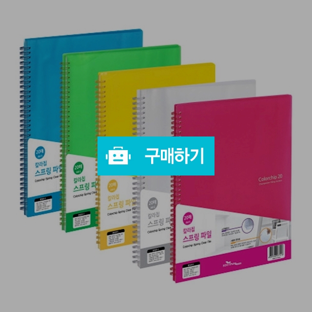 에코청운 A4 칼라칩 스프링 화일 20P / 설래임 / 디비디비 / 구매하기 / 특가할인
