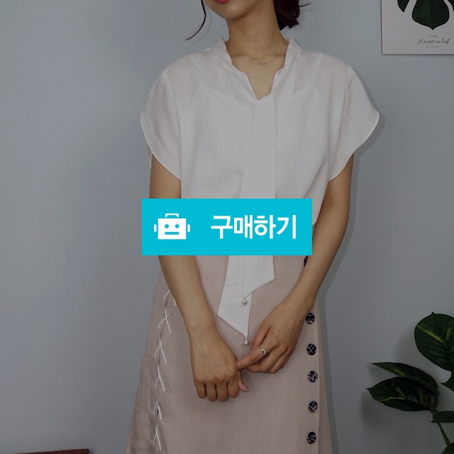 긴 리본 진주 튤립 소매 여름 반팔 블라우스 / ctrust님의 스토어 / 디비디비 / 구매하기 / 특가할인