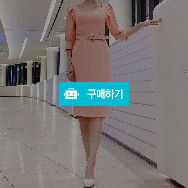 진주벨트 스퀘어 넥라인 미디원피스 / 몽아미 / 디비디비 / 구매하기 / 특가할인