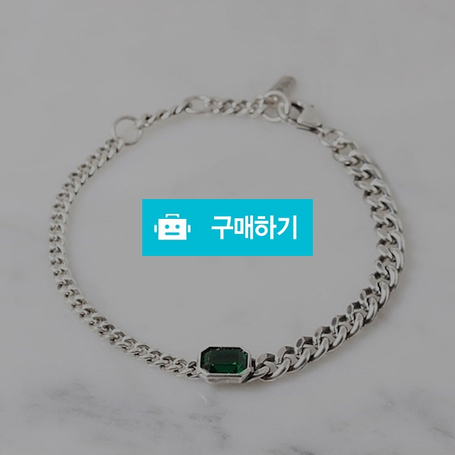 에메랄드 스와로브스키 큐빅 은팔찌 남자 여자 엔틱 925실버 남여공용 커플 세련된 / 차차실버 / 디비디비 / 구매하기 / 특가할인