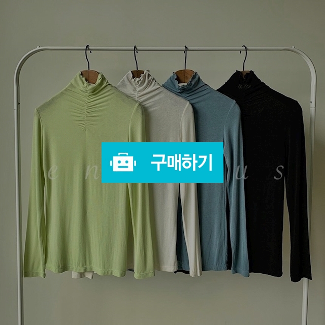 비비드 컬러 셔링 이너 폴라 티셔츠 (4Color) / 앤비어스 ENVIOUS / 디비디비 / 구매하기 / 특가할인