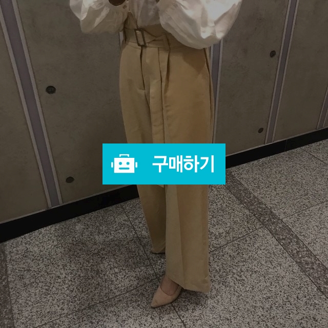 하이웨스트 일자 와이드 벨트 팬츠 / 라움하제 / 디비디비 / 구매하기 / 특가할인